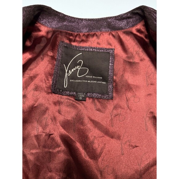 Venus Williams By Wilsons Leather 2 Pc Set Jacket Sz S & Pants Puple Size 4 Y2K - Picture 4 of 10